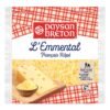 200g resealable bag of AgroFoodsGlobal shredded Emmental cheese with yellow packaging and brand logo.