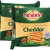 President Cheddar Cheese Slices 200g