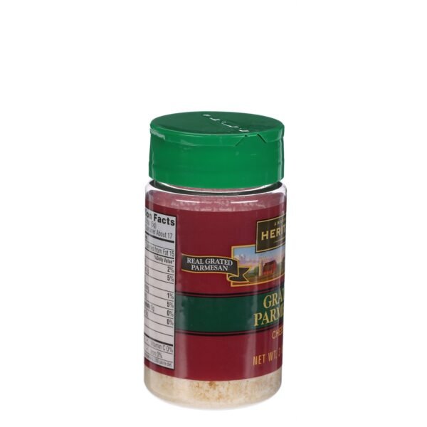 Close-up of rich and nutty American Heritage Grated Parmesan Cheese.
