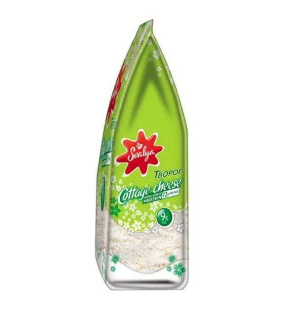 Bulk packaging of Svalia Cottage Cheese 15% for wholesale buyers.