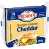 President Burger Cheddar Cheese Slices Wholesale