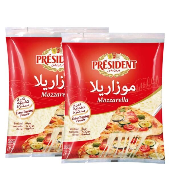 Président Shredded Mozzarella 200g x2 Bulk