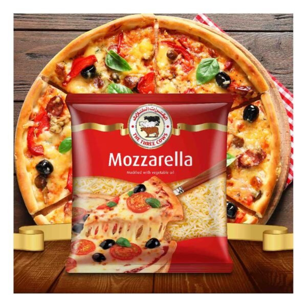 Three Cows Mozzarella Pizza Cheese 200g Bulk