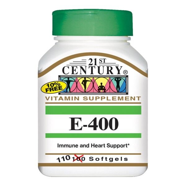 21st Century E-400 Vitamin E 400IU Softgel For Immune & Heart Support, Pack of 110's – Wholesale & Export UAE