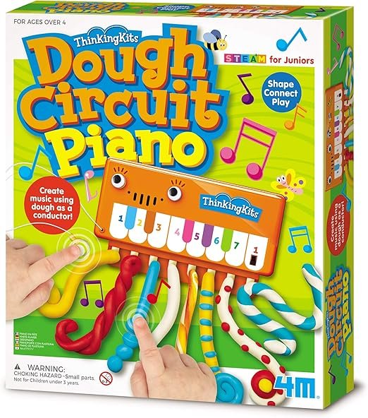 4M-404916-Thinking-Kits-Dough-Circuit-Piano-Mixed-Colours 4M 404916 Thinking Kits-Dough Circuit Piano, Mixed Colours – Wholesale & Export UAE