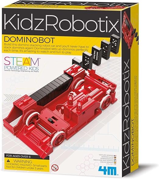 4M Kidz Robotix Dominobot – Build a Robot that Sets Up Dominoes Automatically, STEM Mechanical Engineering Kit for Kids Ages 8+ – Wholesale & Export UAE