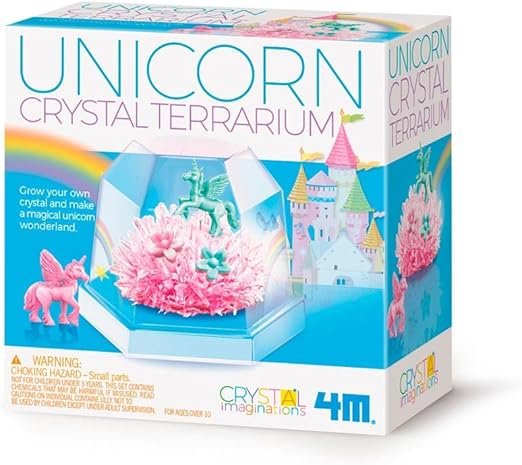 4M KidzMaker Unicorn Crystal Terrarium Kit – Grow Beautiful Unicorn Crystals in Magical Terrarium Dome With 3 Seed Colors, Display Base &amp – Wholesale & Export UAE