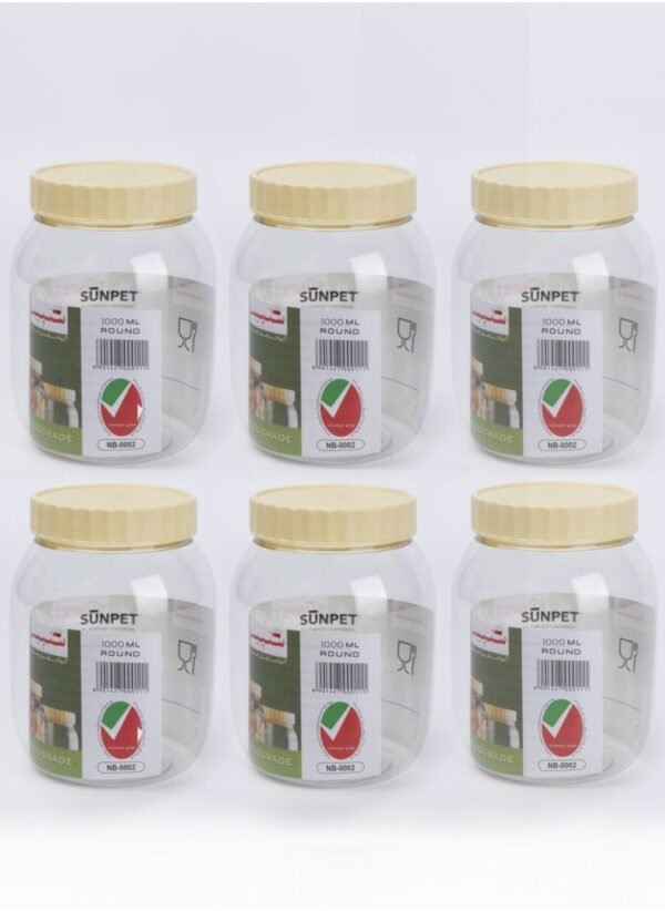 6-Piece-Plastic-Spice-Storage-Jar-1000ML 6-Piece Plastic Spice Storage Jar 1000ML – Wholesale & Export UAE
