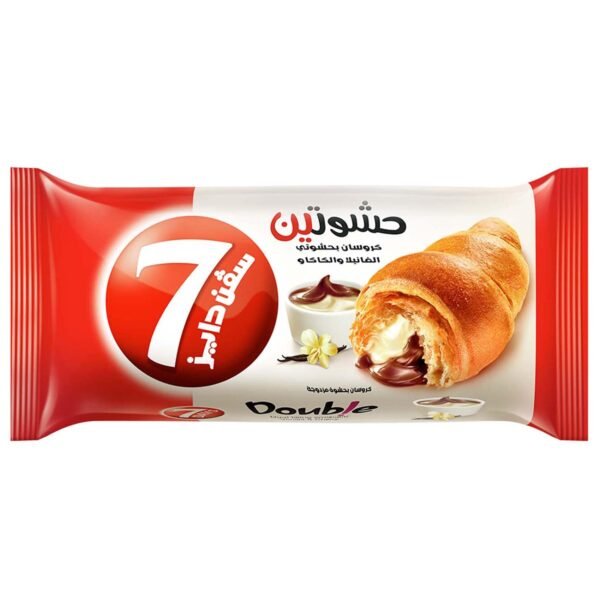 7Days Double Dual Filing Croissant Vanilla Cocoa, 55g – Wholesale & Export UAE