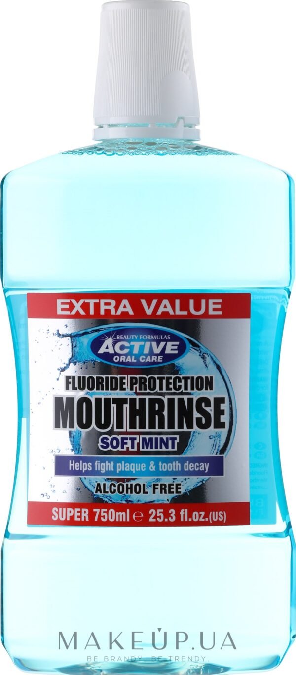 ACTIVE ORAL CARE FLOURIDE PROTECTION MOUTHRINSE ALCOHOL FREE SOFT MINT 750ML – Wholesale & Export UAE
