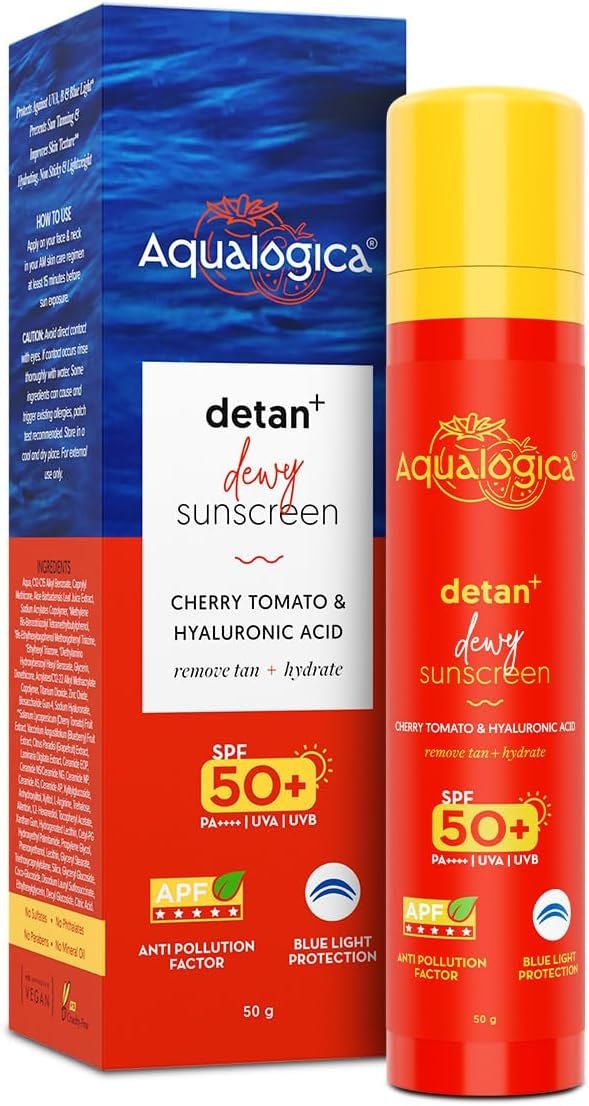 AQUALOGICA-Detan-Dewy-Sunscreen-50gm AQUALOGICA Detan+ Dewy Sunscreen 50gm – Wholesale & Export UAE
