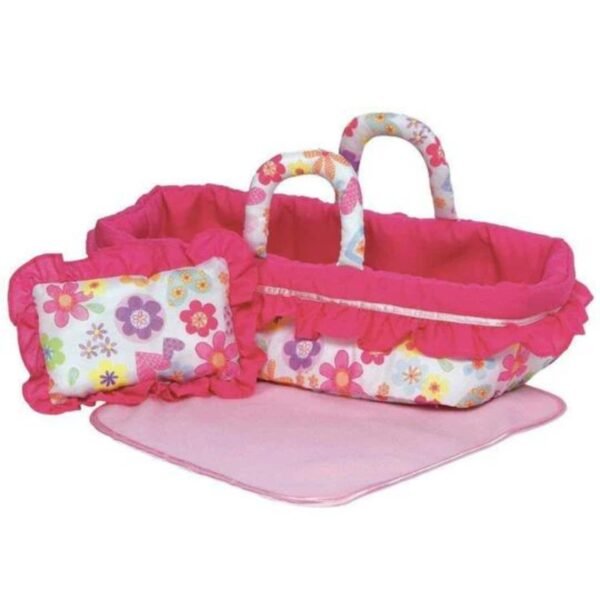 Adora Baby Doll Bed, Snuggle Doll Accesories Includes Soft Bed with Handles, Pink Blanket and Floral Pillow, Machine Washable, Gift for Ages – Wholesale & Export UAE
