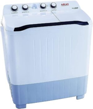 Akai 10 kg Twin Tub Semi-Automatic Washing Machine, WMMA-X010TT - One Year Warranty – Wholesale & Export UAE