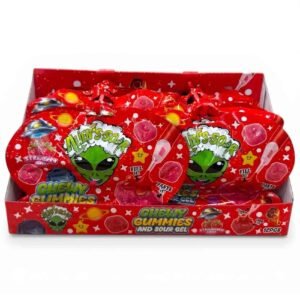 Alien’s Sour Chewy Gummies with Sour Gel & Pen, Strawberry, 55g, Pack of 12 – Wholesale & Export UAE