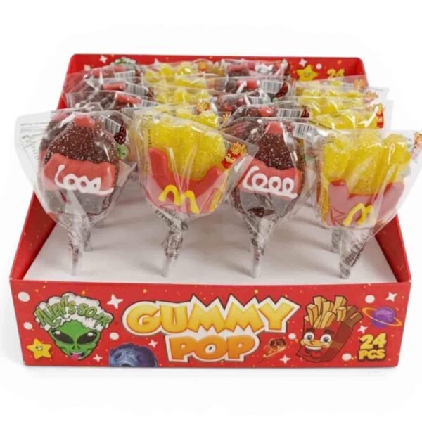 Alien's Sour Gummy Cola and Fries Pop Candy, 10g, Pack of 24 – Wholesale & Export UAE