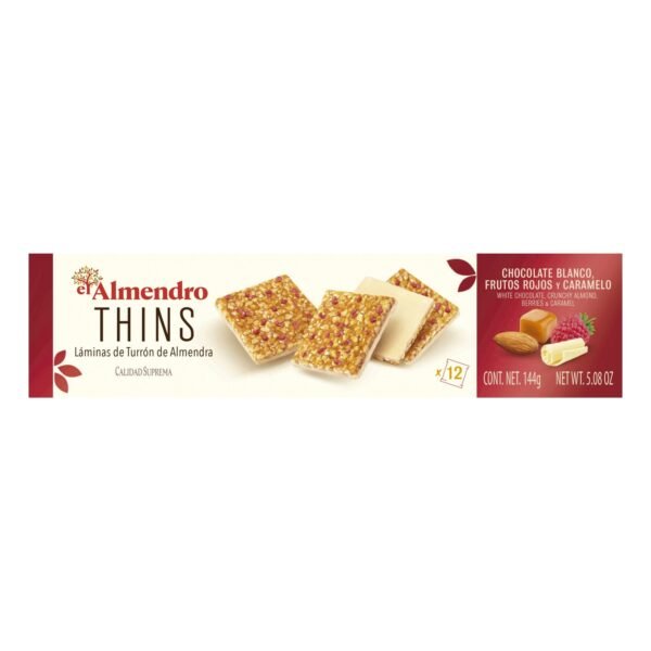 Almendro Thin with White Chocolate and Berries, 144g – Wholesale & Export UAE