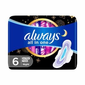 Always All-In-One Ultra Thin Night Sanitary Pads With Wings White 6 Pads – Wholesale & Export UAE