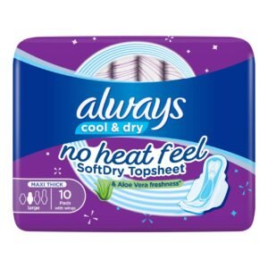 Always Cool & Dry No Heat Feel Maxi Thick Large Sanitary Pads with Wings 10 Pads – Wholesale & Export UAE