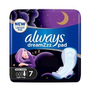 Always Dreamzz pad Clean & Dry Maxi Thick Night Long Sanitary Pads with Wings 7 Pads – Wholesale & Export UAE