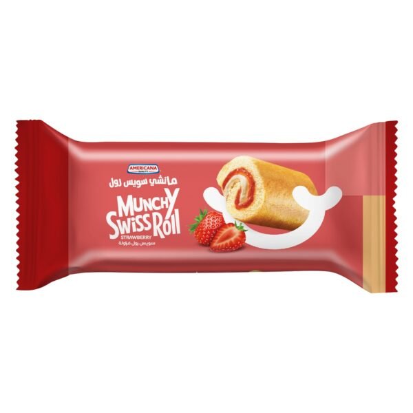 Americana Strawberry Munchy Swiss Roll, 25g – Wholesale & Export UAE