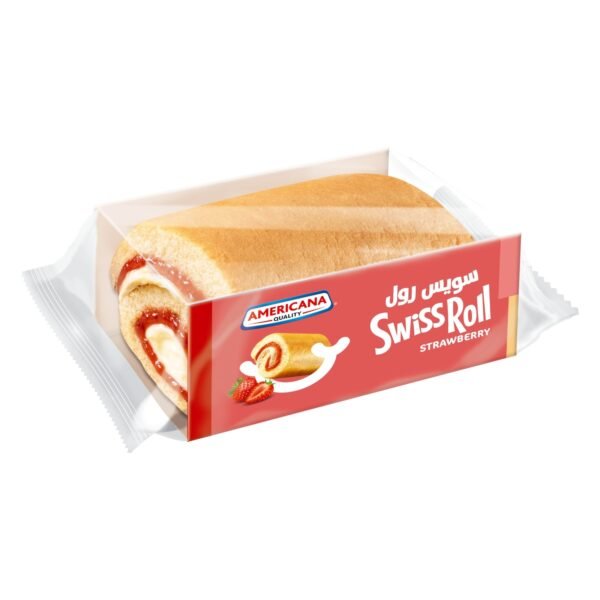 Americana Strawberry Swiss Roll, 55g – Wholesale & Export UAE