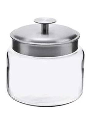 Anchor Hocking 64oz Mini Montana Jar with Brushed Aluminium Metal Cover – Wholesale & Export UAE