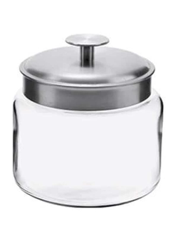 Anchor Hocking 64oz Mini Montana Jar with Brushed Aluminium Metal Cover – Wholesale & Export UAE