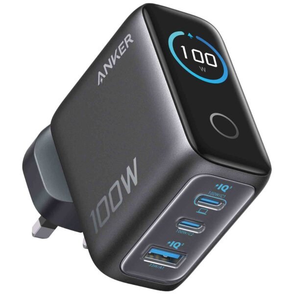 Anker 100W 3-Port Smart Display Charger, Black – Wholesale & Export UAE