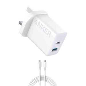 Anker 20W 2-Port Fast Charger with USB-C Cable, White – Wholesale & Export UAE