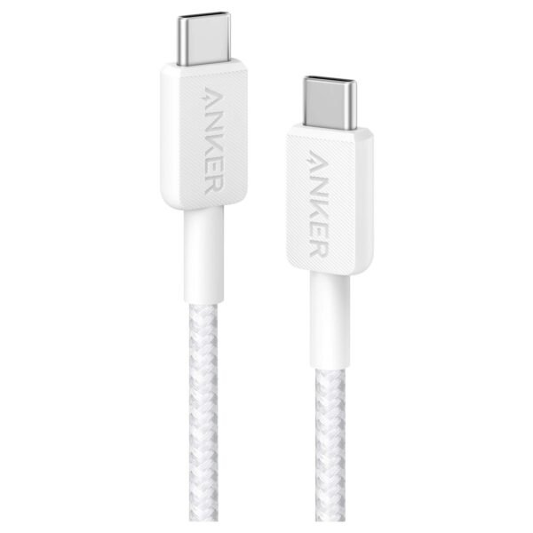 Anker 322 Braided USB-C to USB-C Data Sync and Charging Cable, White, 3ft – Wholesale & Export UAE