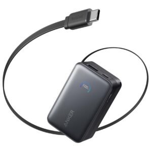 Anker InstaCord Power Bank Portable Charger 10000mAh, 45W Built-In Retractable USB-C Cable – Wholesale & Export UAE