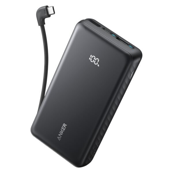 Anker-USB-PD-Port-Power-Bank-with-Built-in-Type-C-Cable-Black-20000mAh Anker USB PD Port Power Bank with Built in Type C Cable, Black, 20000mAh – Wholesale & Export UAE