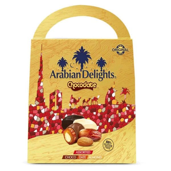 Arabian-Delights-Chocodate-Assorted-Chocolate-Coated-Dates-with-Almonds-Gift-Pack-725g-1 Arabian Delights Chocodate Assorted Chocolate Coated Dates with Almonds Gift Pack, 725g – Wholesale & Export UAE