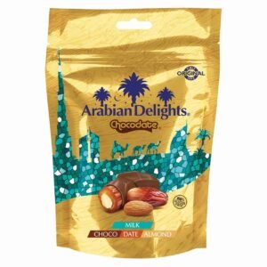 Arabian Delights Milk Chocolate Dates with Almonds, 230g – Wholesale & Export UAE