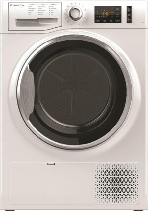 Ariston 9KG Front Load Heat Pump Dryer, 15 Programs, Big LED Digit Display, Stainless Steel Drum, Delay Start & Rapid Function, Free Sta – Wholesale & Export UAE