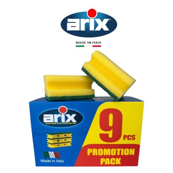Arix-Grip-Sponge-9-pcs-Set-Heavy-Duty-Scouring-Sponges-with-Easy-Grip-Design-for-Tough-Cleaning-Tasks Arix Grip Sponge 9 pcs Set - Heavy-Duty Scouring Sponges with Easy-Grip Design for Tough Cleaning Tasks – Wholesale & Export UAE