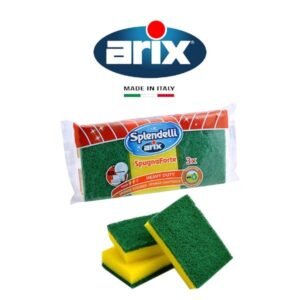 Arix Large Sponge Scourer 3 pcs - Natural Cellulose, Heavy-Duty Stain Removal, Eco-Friendly, Easy-Grip Handles – Wholesale & Export UAE