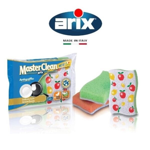 Arix Master Clean Non-Scratch Synthetic Sponge Scourer 2pcs - Perfect for Kitchen Use – Wholesale & Export UAE