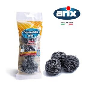 Arix Splendelli Inox Stainless Steel Wire Sponge 3 pcs - Superior Deep Cleaning for Delicate Surfaces – Wholesale & Export UAE