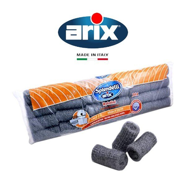 Arix-Splendelli-Ultrafine-Steel-Wool-Rolls-24-pcs Arix Splendelli Ultrafine Steel Wool Rolls 24 pcs – Wholesale & Export UAE