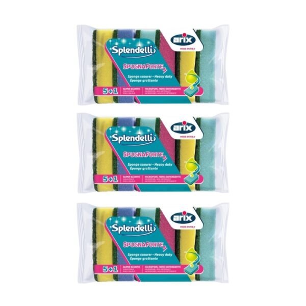 Arix-Sponge-Scourer-Color-Pack-of-3-x-6pcs-–-Heavy-Duty-Color-Coded-Scrubbing-Sponges Arix Sponge Scourer Color (Pack of 3 x 6pcs) – Heavy-Duty Color-Coded Scrubbing Sponges – Wholesale & Export UAE