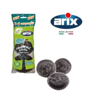 Arix We Like Green Metal Heavy Duty Wire Sponge 2+1 free - Recycled Stainless Steel, Extra-Strong, Eco-Friendly Cleaning Solution – Wholesale & Export UAE