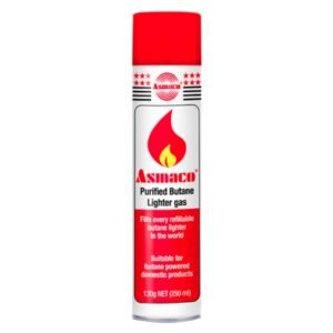 Asmaco Purified Butane Lighter Gas Refill 250ml – Wholesale & Export UAE