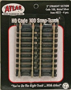 Atlas Code 100 Nickel Silver 3" Straight Snap-Track HO Scale Trains – Wholesale & Export UAE
