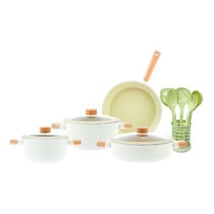 Avci Home Maker, Swiss Crystal 13 Pcs Cooking Set, Beige, Non-Stick – Wholesale & Export UAE