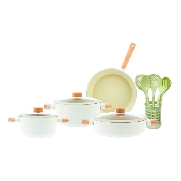 Avci Home Maker, Swiss Crystal 13 Pcs Cooking Set, Beige, Non-Stick – Wholesale & Export UAE