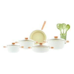 Avci Home Maker, Swiss Crystal 15 Pcs Cooking Set, Beige, Non-Stick – Wholesale & Export UAE