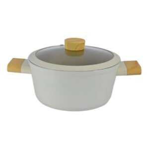 Avci Home Maker Swiss Crystal Non-Stick Casserole with Knob Beige 22cm – Wholesale & Export UAE