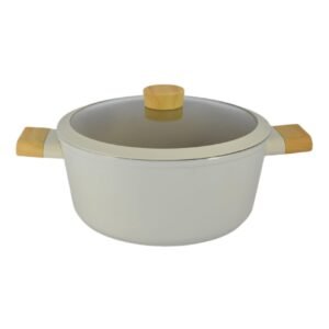 Avci Home Maker Swiss Crystal Non-Stick Casserole with Knob Beige 24cm – Wholesale & Export UAE