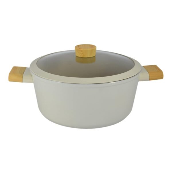 Avci Home Maker Swiss Crystal Non-Stick Casserole with Knob Beige 24cm – Wholesale & Export UAE